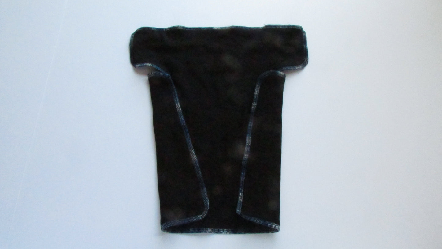 Black Winged Perfect Fit Preflat (WPFP) by Fruit of the Womb Diapers, product view 3