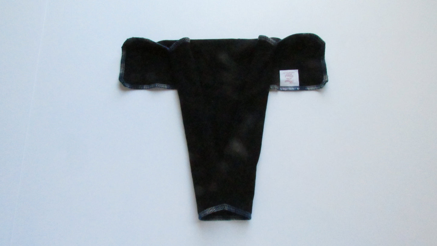 Black Winged Perfect Fit Preflat (WPFP) by Fruit of the Womb Diapers, product view 5