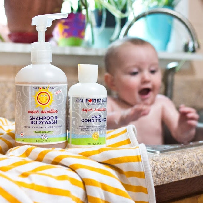 (No Fragrance) Super Sensitive™ Shampoo + Conditioner Bundle by California Baby, product view 2