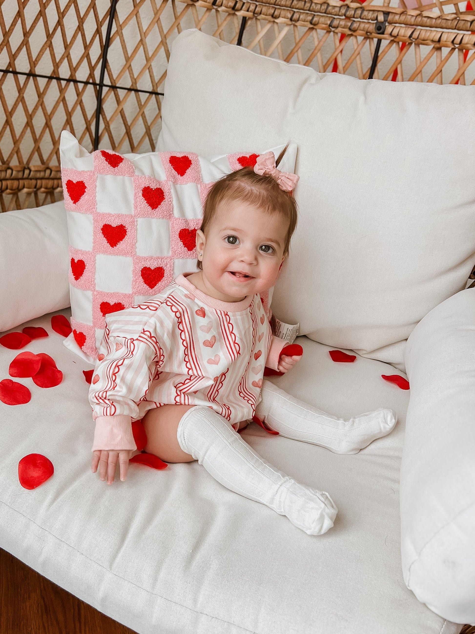 Laced with Love Sweatshirt Romper by Little Joy Co., product view 5