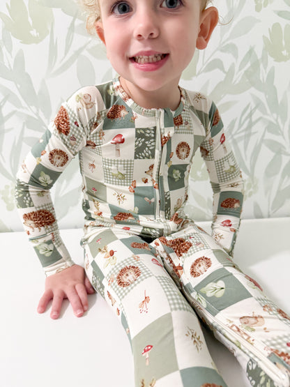 Harvest Hedgehogs Bamboo Zippy Pajamas by Little Joy Co., product view 13