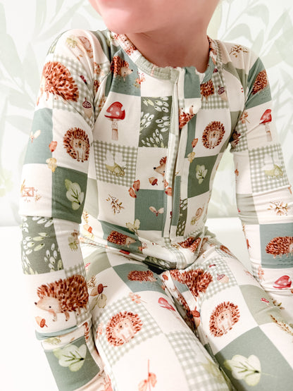 Harvest Hedgehogs Bamboo Zippy Pajamas by Little Joy Co., product view 11