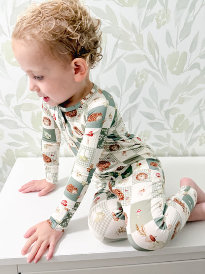 Harvest Hedgehogs Bamboo Zippy Pajamas by Little Joy Co., product view 10