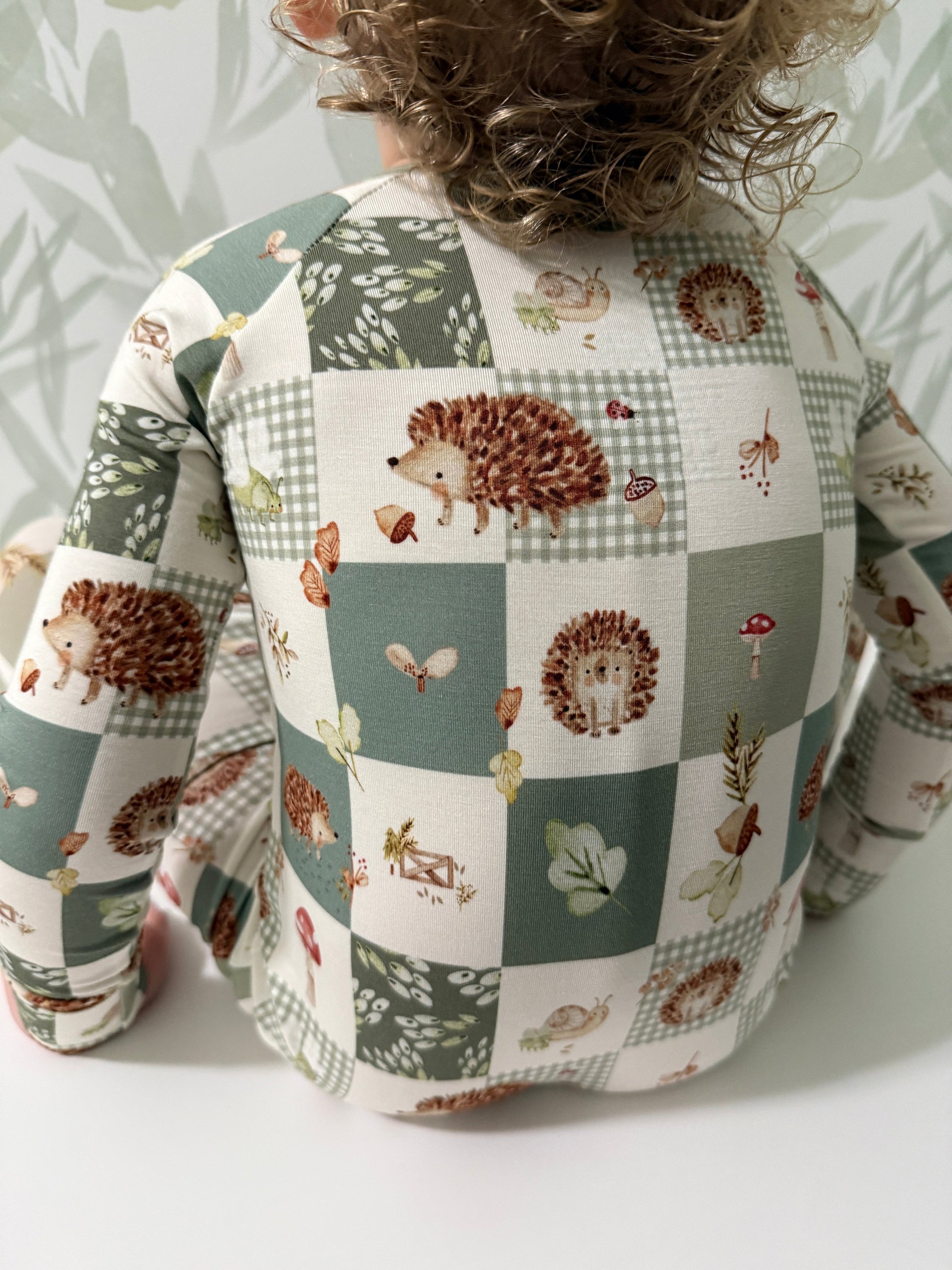 Harvest Hedgehogs Bamboo Zippy Pajamas by Little Joy Co., product view 7