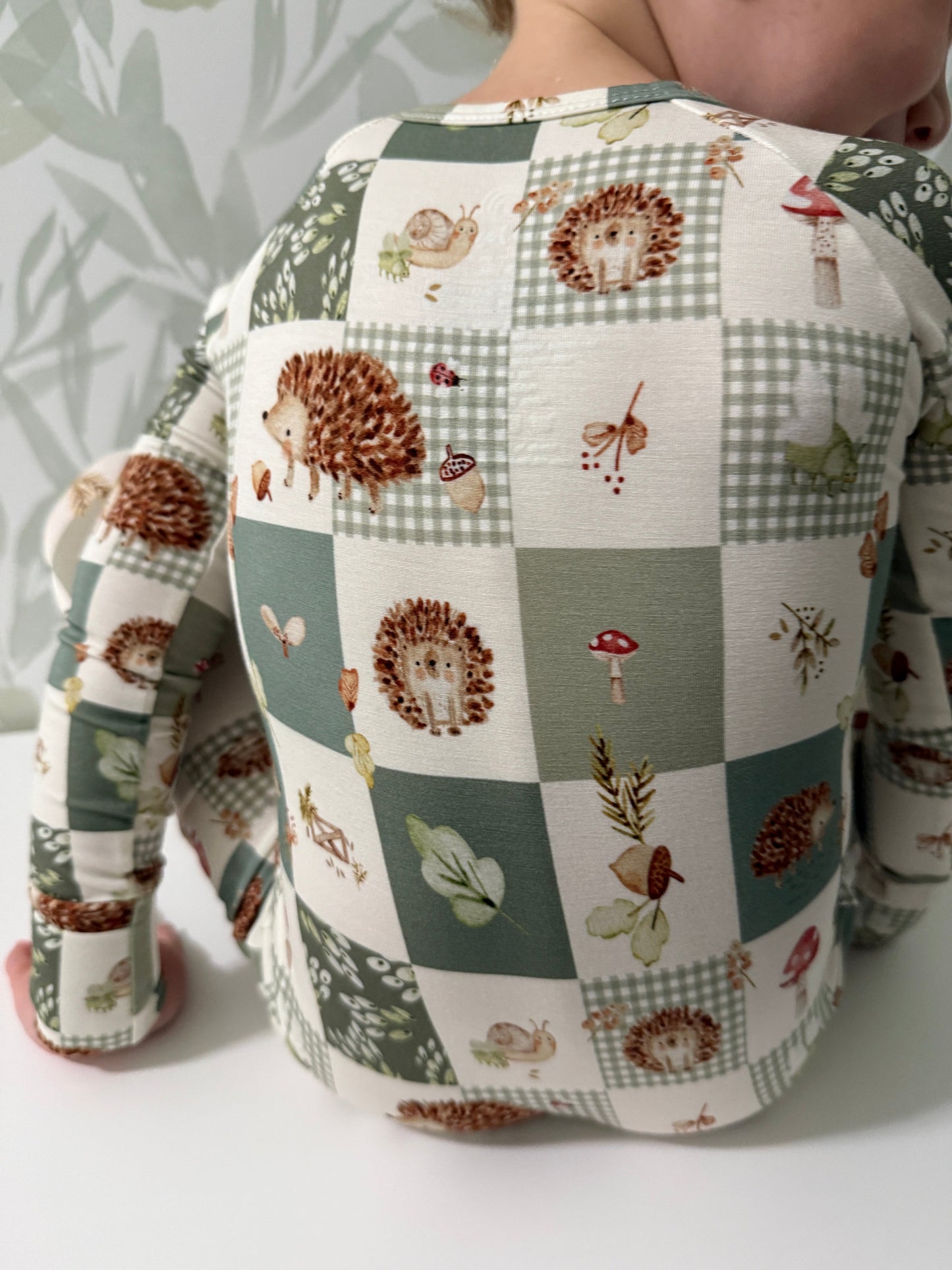 Harvest Hedgehogs Bamboo Zippy Pajamas by Little Joy Co., product view 6
