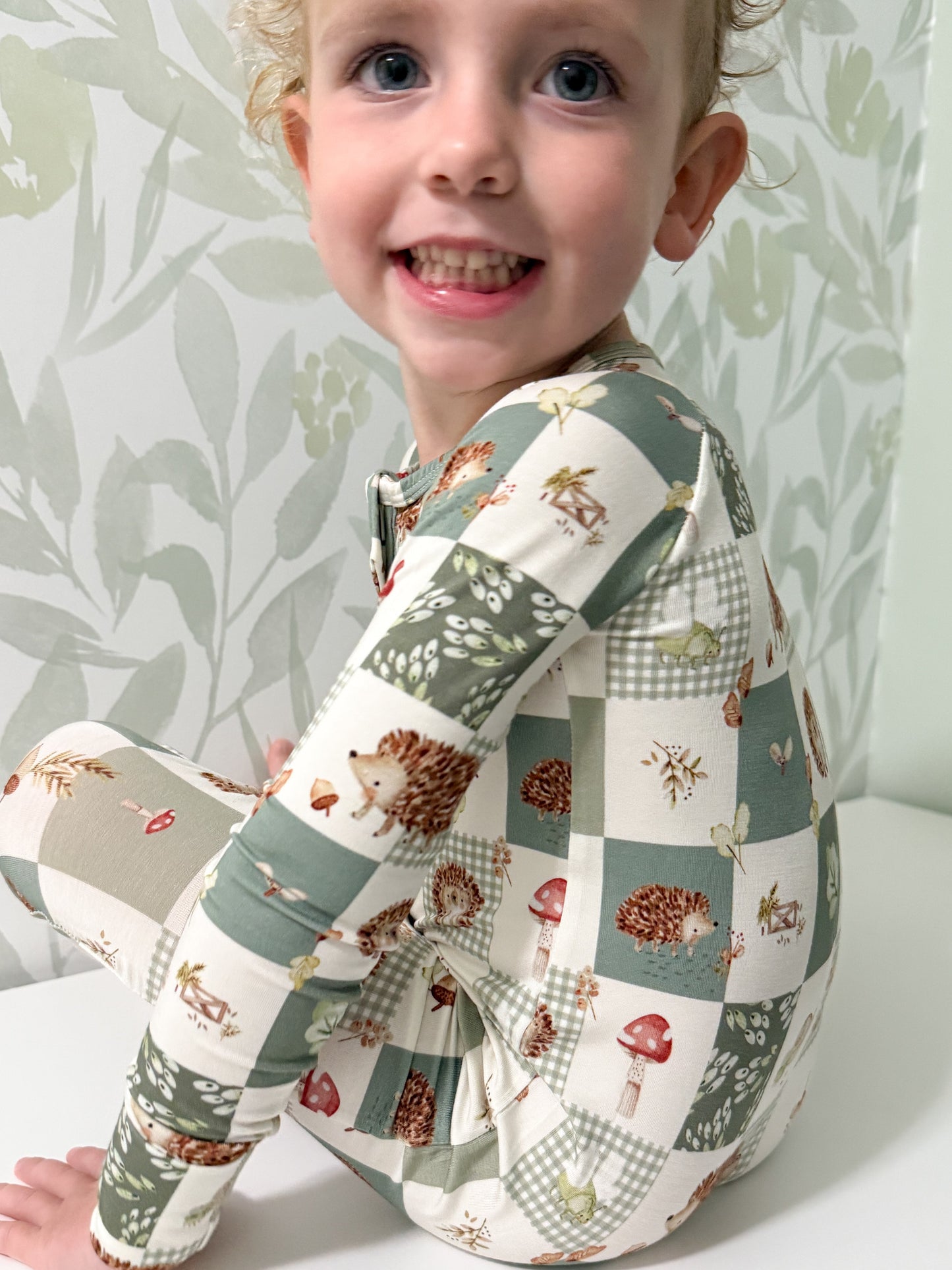 Harvest Hedgehogs Bamboo Zippy Pajamas by Little Joy Co., product view 8