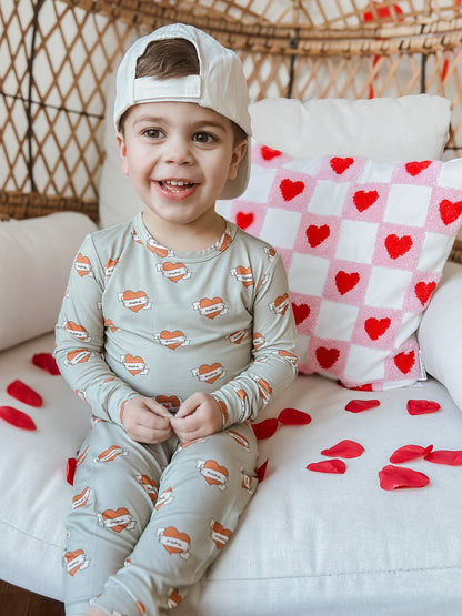 Mama Tattoo Hearts 2pc Bamboo Pajamas by Little Joy Co., product view 5