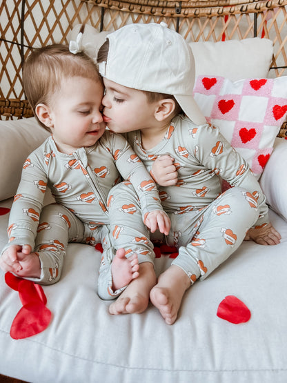 Mama Tattoo Hearts 2pc Bamboo Pajamas by Little Joy Co., product view 3