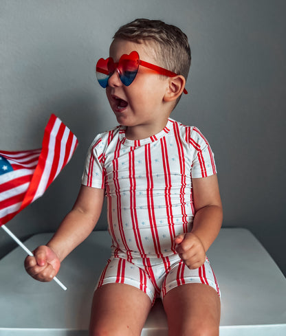Stars & Stripes 2pc Bamboo Pajamas by Little Joy Co., product view 21