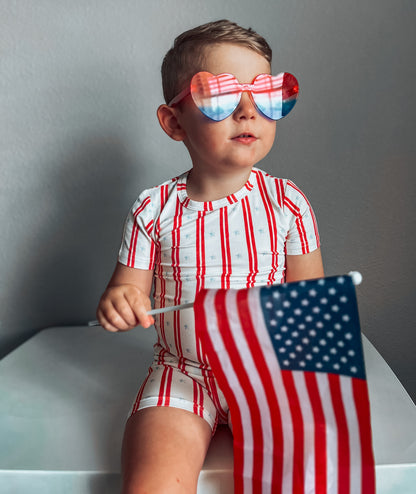 Stars & Stripes 2pc Bamboo Pajamas by Little Joy Co., product view 20