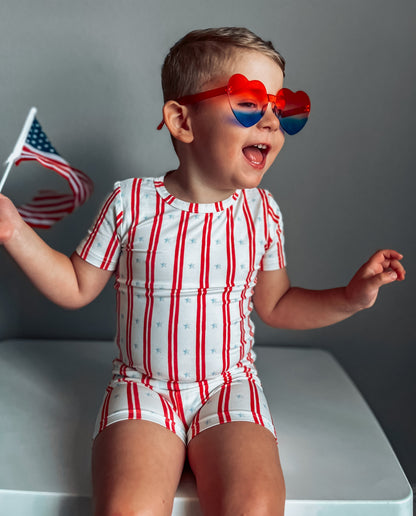 Stars & Stripes 2pc Bamboo Pajamas by Little Joy Co., product view 9