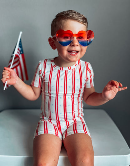 Stars & Stripes 2pc Bamboo Pajamas by Little Joy Co., product view 19