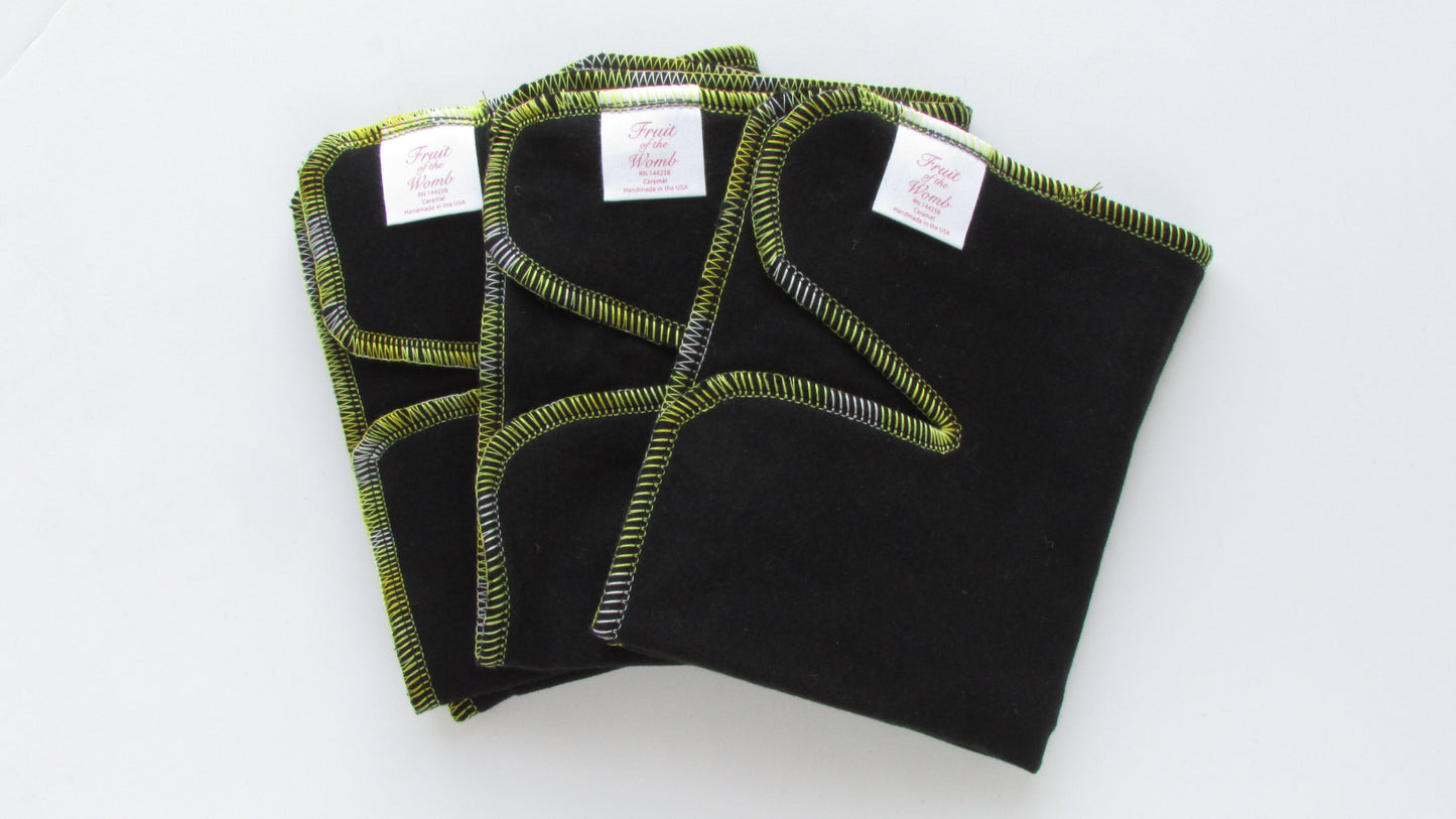 Black Winged Perfect Fit Preflat (WPFP) by Fruit of the Womb Diapers, product view 9