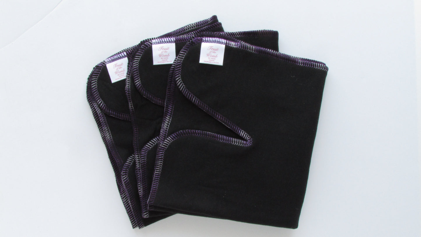 Black Winged Perfect Fit Preflat (WPFP) by Fruit of the Womb Diapers, product view 11
