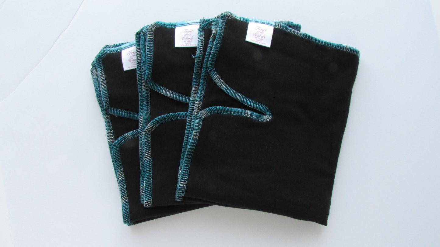 Black Winged Perfect Fit Preflat (WPFP) by Fruit of the Womb Diapers, product view 24