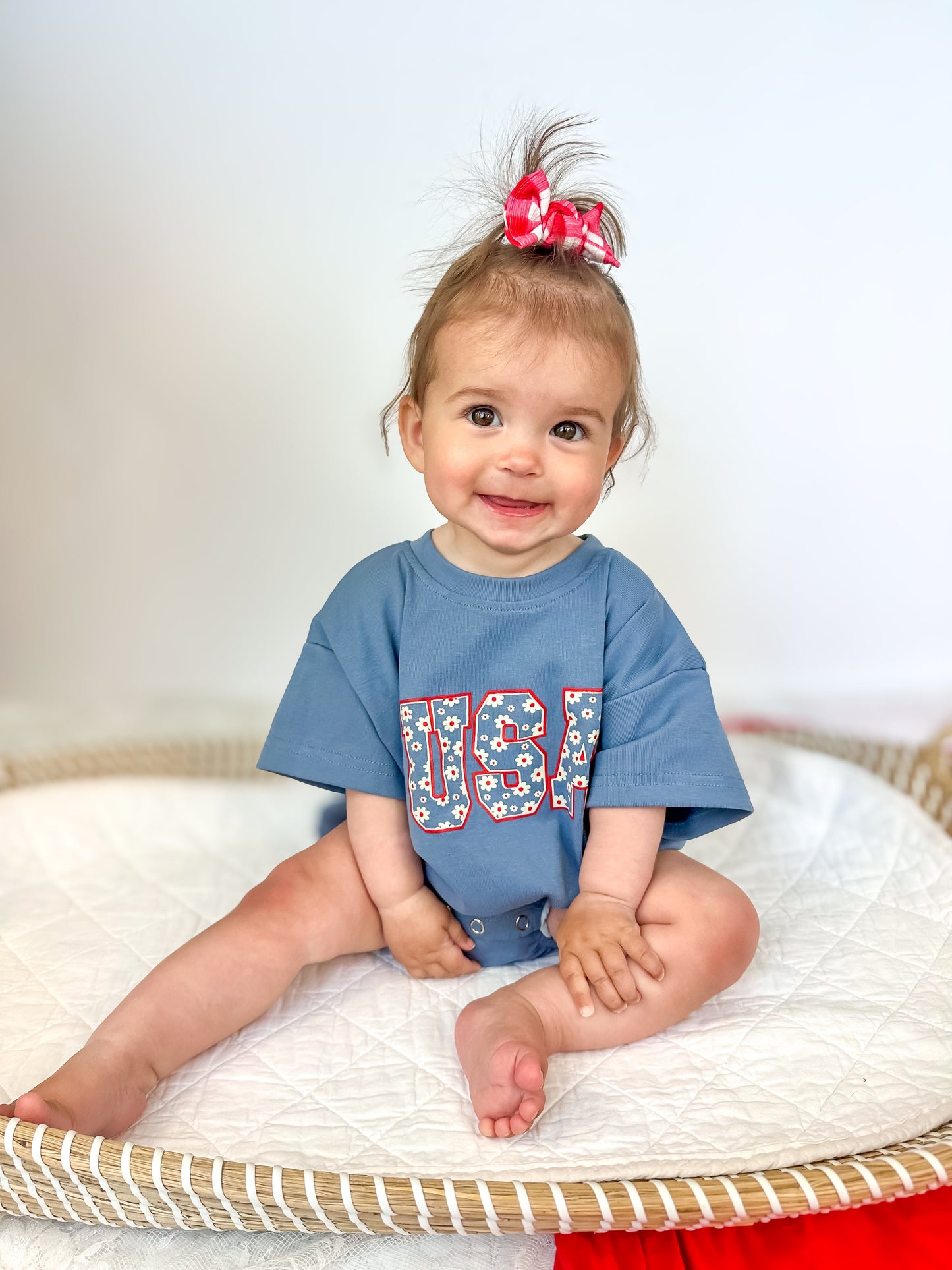 USA Daisy Oversized T-Shirt Romper by Little Joy Co., product view 9