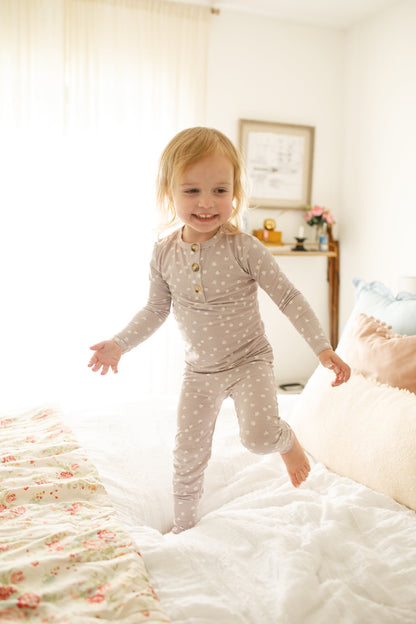 Oopsie Daisy 2pc Henley Bamboo Pajamas - Sizes Newborn & Up! by Little Joy Co.