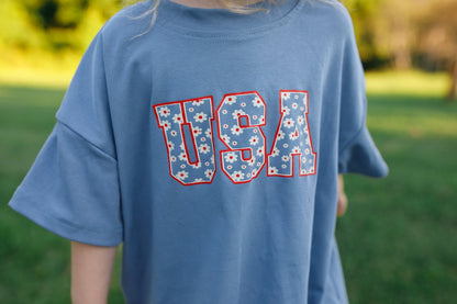 USA Daisy Oversized T-Shirt by Little Joy Co., product view 2