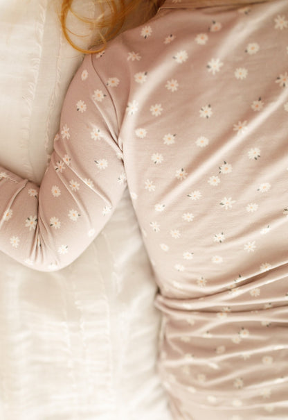 Oopsie Daisy 2pc Henley Bamboo Pajamas - Sizes Newborn & Up! by Little Joy Co., product view 3
