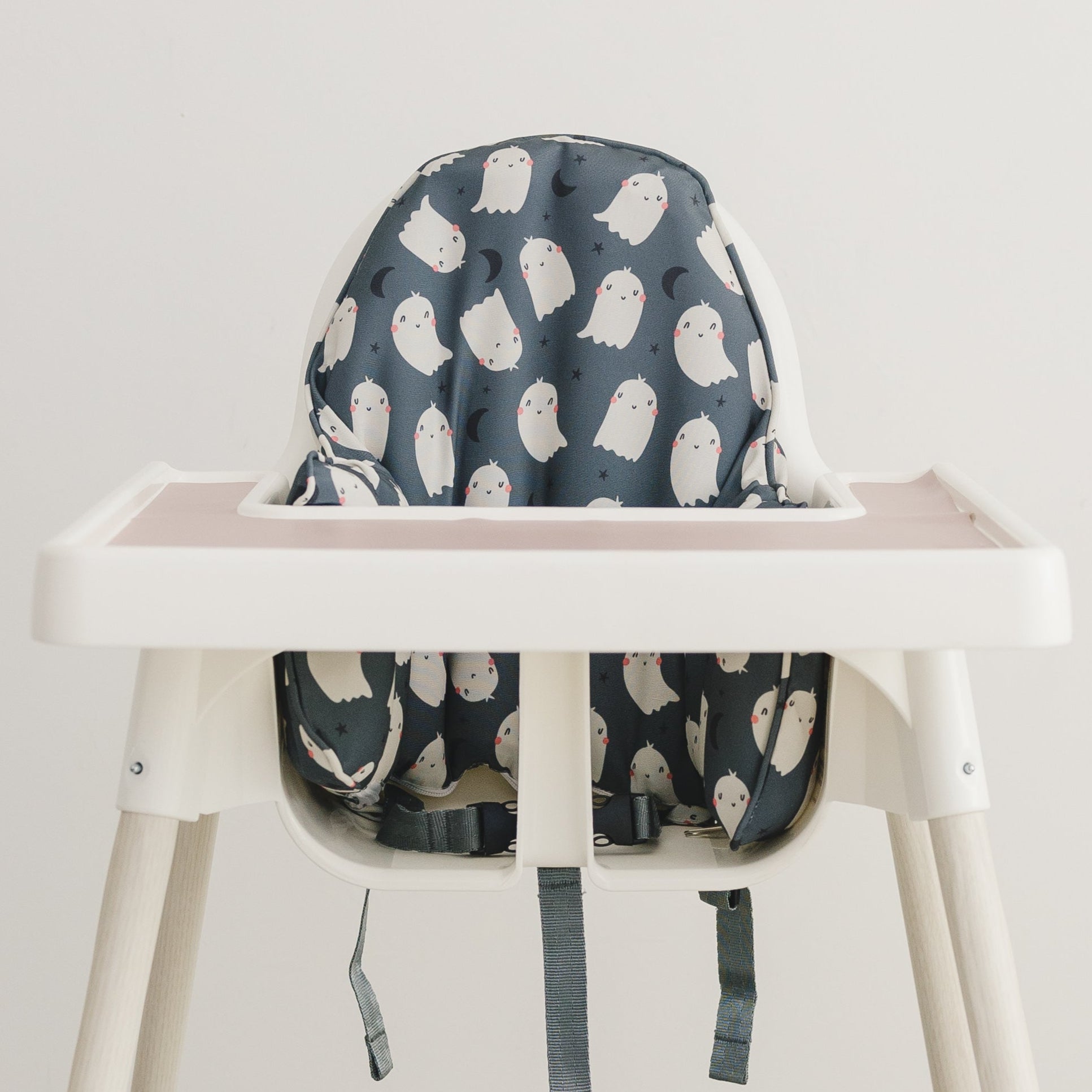 Black Ghost Print IKEA Antilop Cushion Cover - Optional Custom Embroidery! by Little Joy Co.