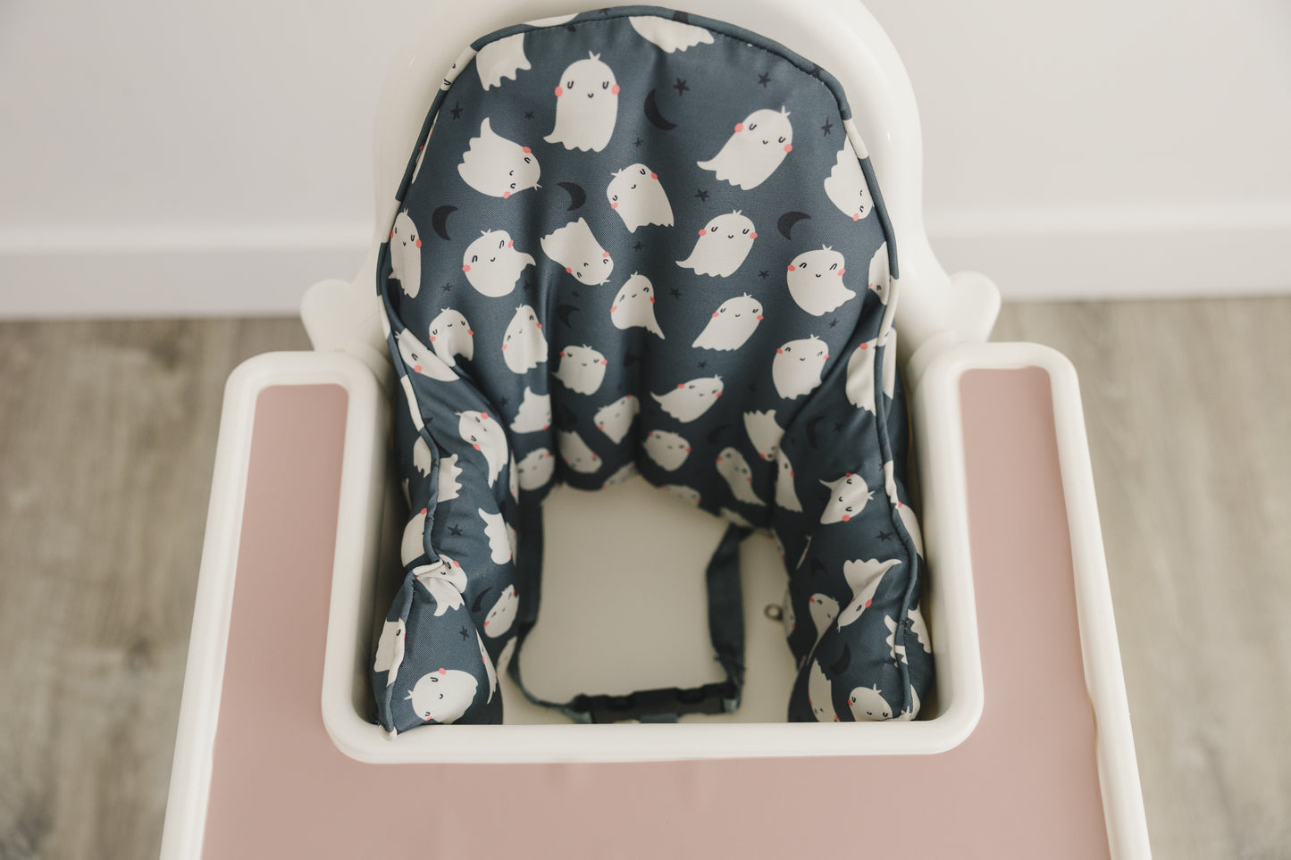 Black Ghost Print IKEA Antilop Cushion Cover - Optional Custom Embroidery! by Little Joy Co., product view 6