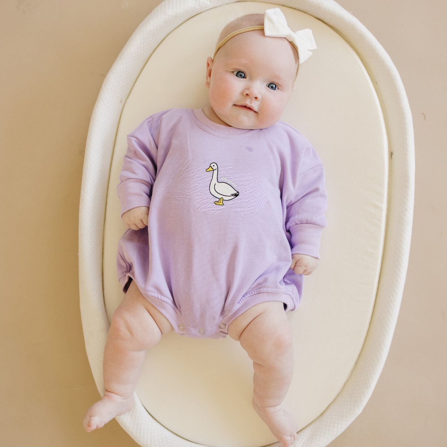 Silly Goose Sweatshirt Romper - more colors by Little Joy Co., product view 7