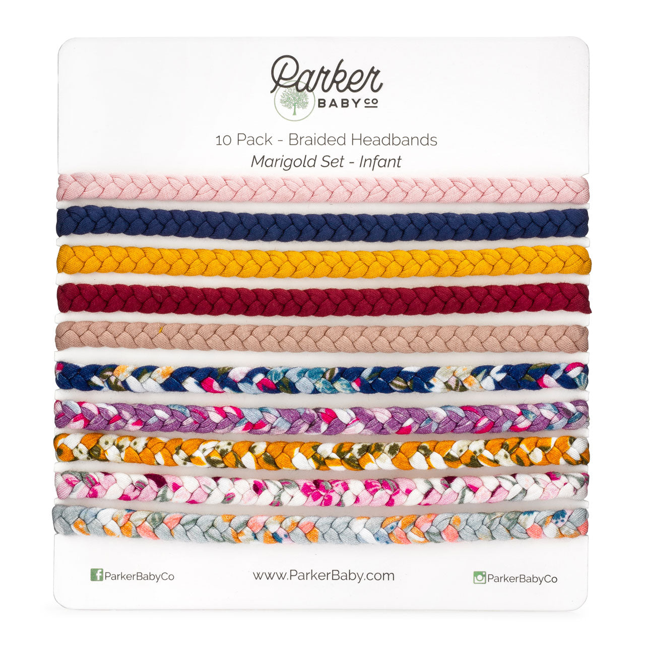 Marigold Set - Braided Headbands - 10 Pack by Parker Baby Co., product view 5