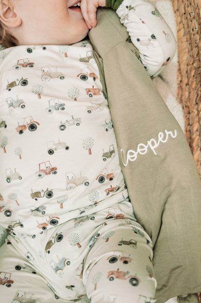 Tiny Tractors 2pc Bamboo Pajamas by Little Joy Co., product view 3