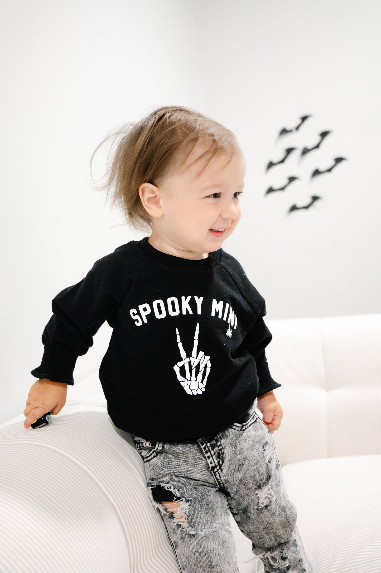 Organic Cotton Spooky Mini Crewneck Sweatshirt by Little Joy Co., product view 9