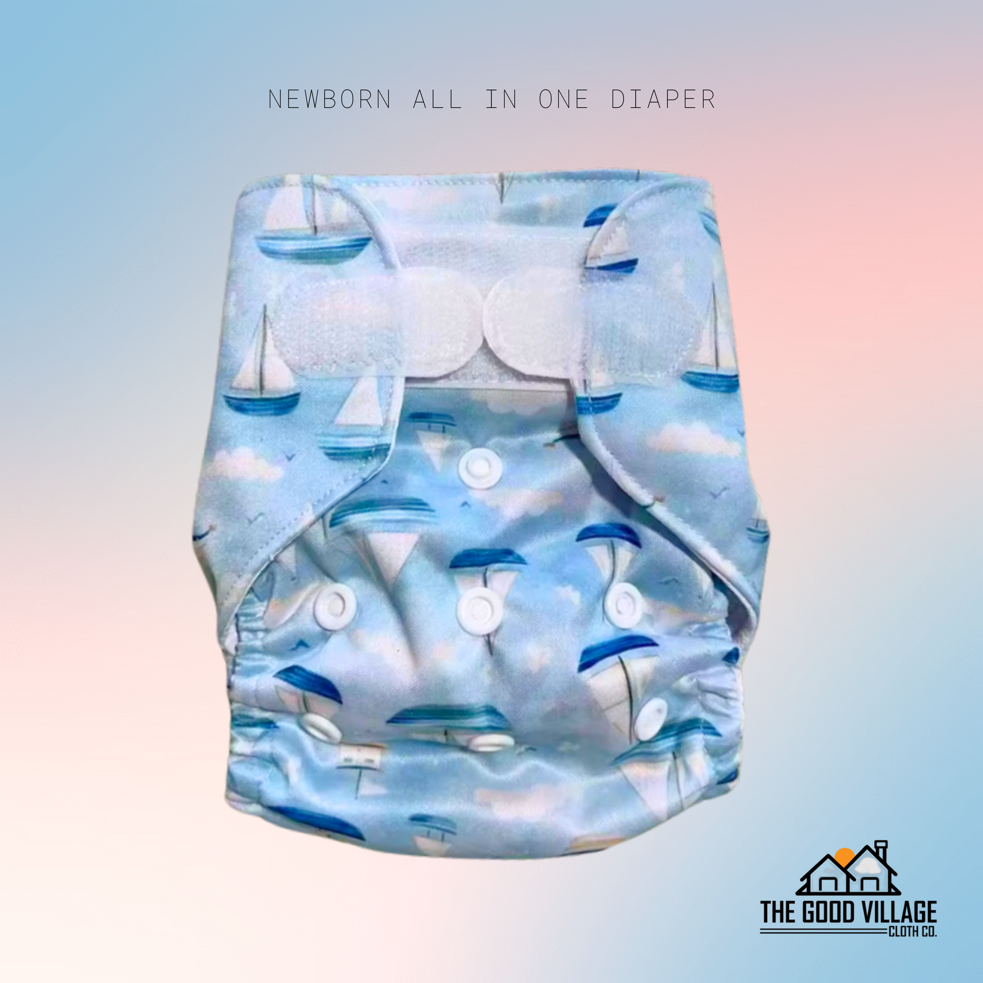 Newborn All-in-One Diaper | Dreamy Voyages by The Good Village Cloth Co.