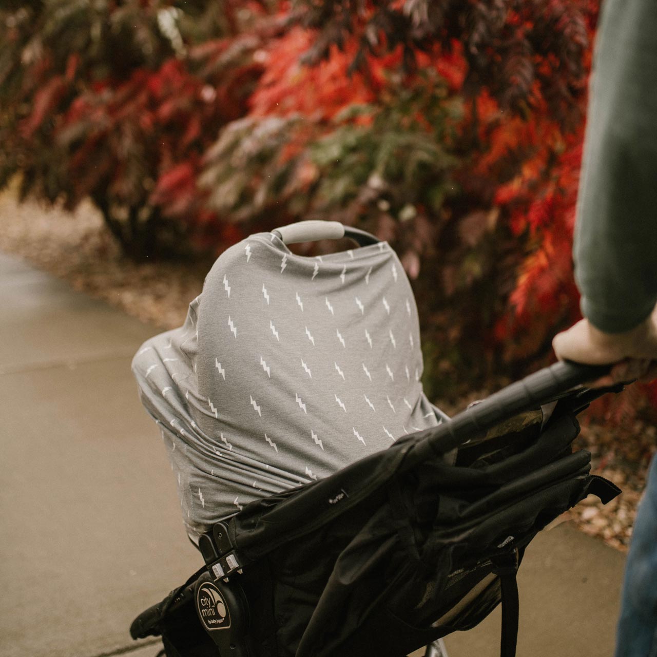 Multi-use Cover, White/Navy Stripes by Parker Baby Co., product view 8