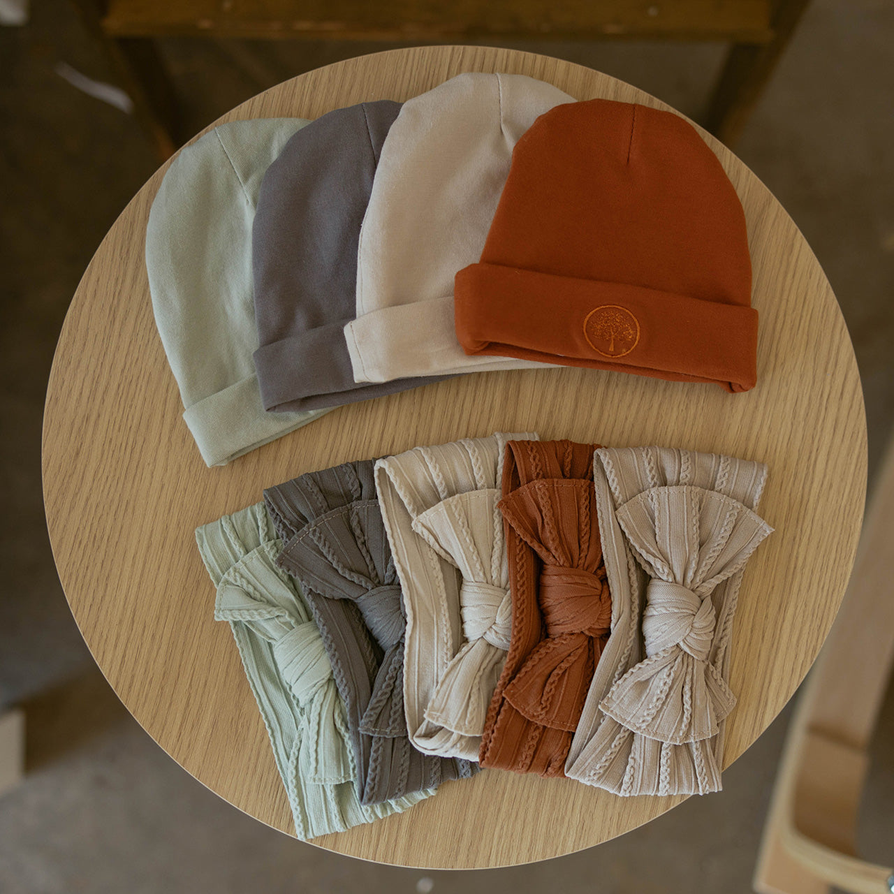 Pebble Set - Cable Knit Knotted Headbands - 5 Pack by Parker Baby Co., product view 14