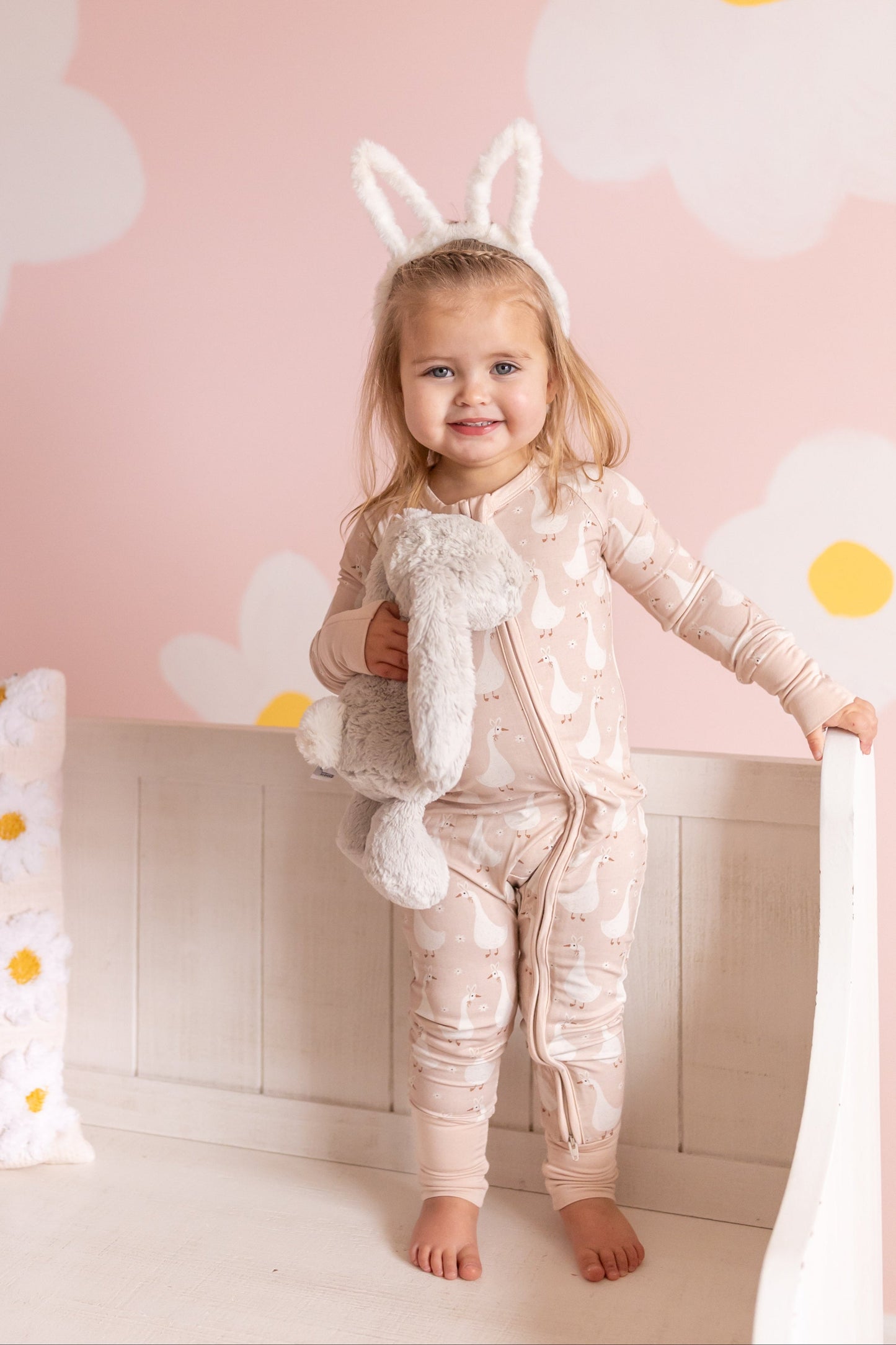 Silly Goose on the Loose Bamboo Zippy Romper by Little Joy Co.