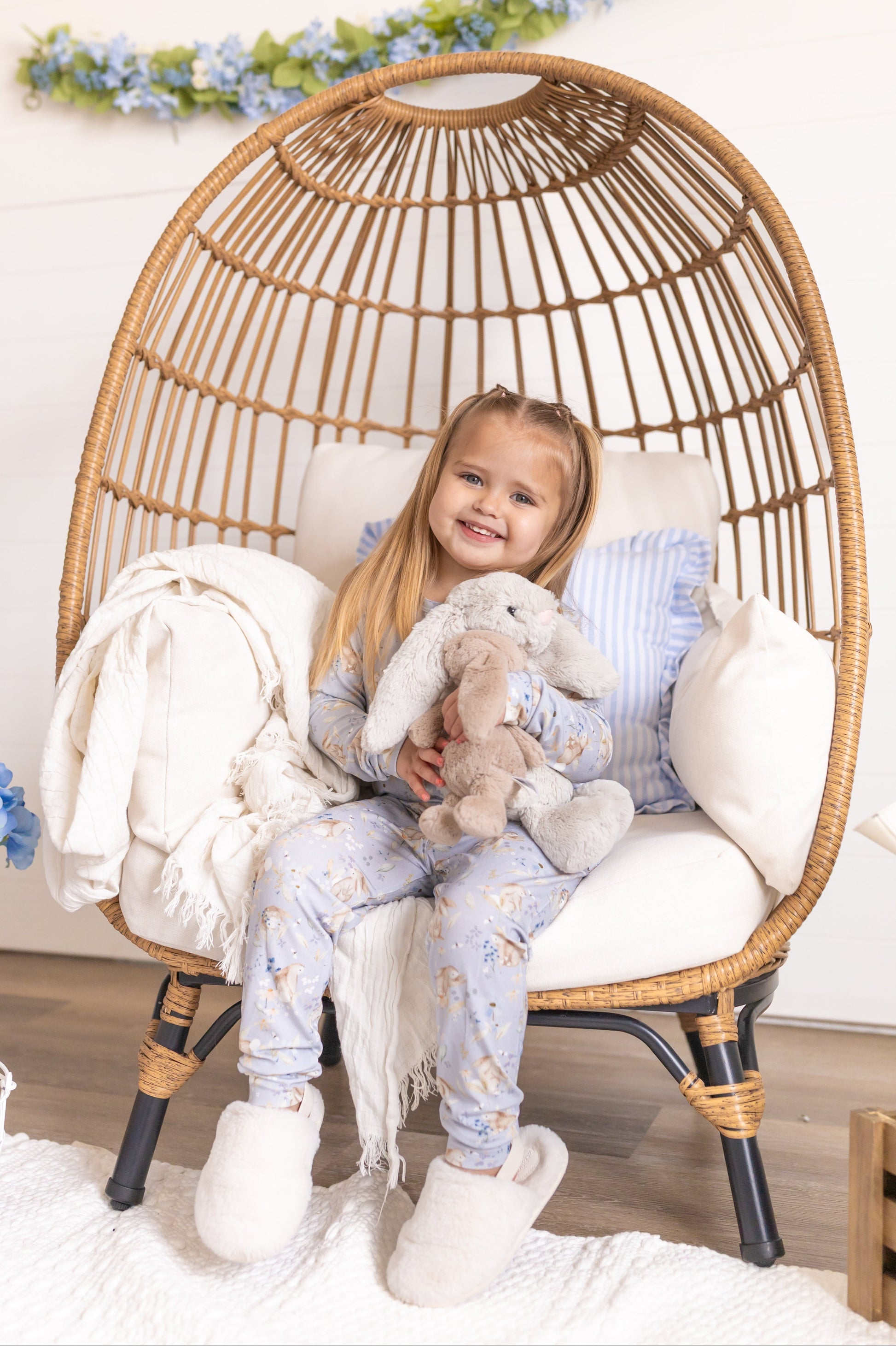 Bunny Blossoms 2pc Bamboo Pajamas by Little Joy Co., product view 12