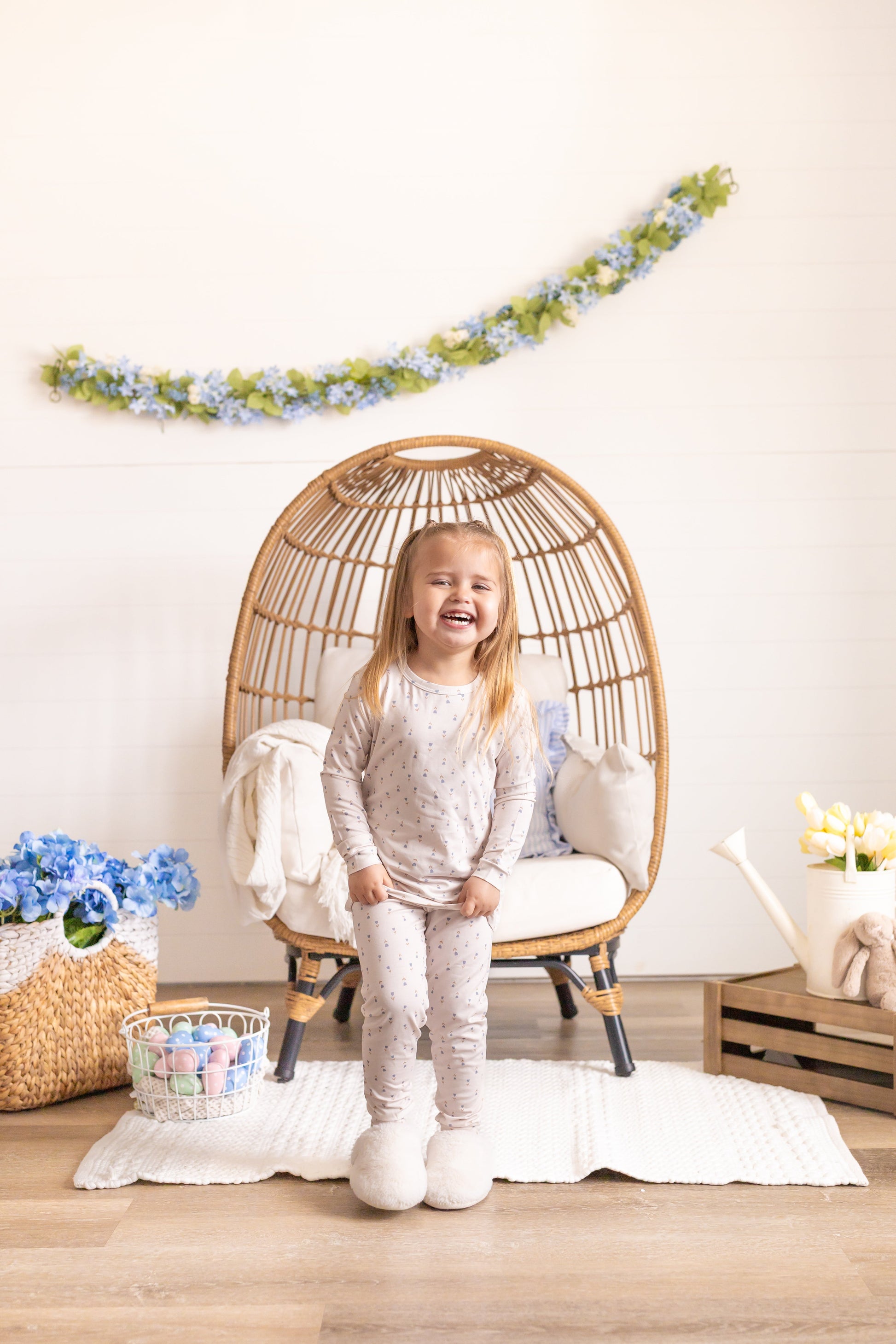 Tiny Tulips 2pc Bamboo Pajamas by Little Joy Co., product view 8