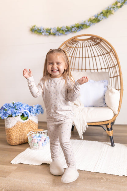 Tiny Tulips 2pc Bamboo Pajamas by Little Joy Co., product view 12