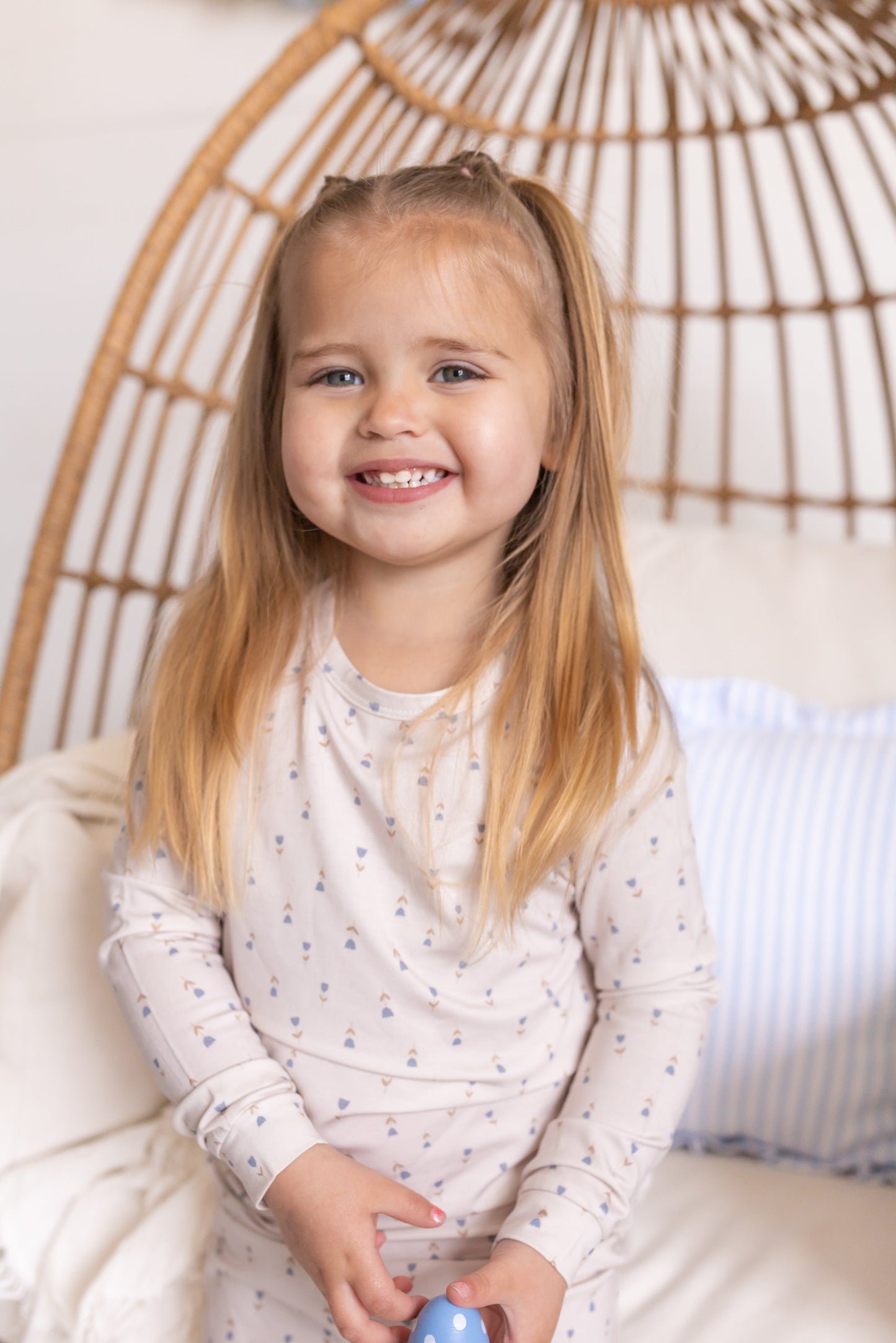 Tiny Tulips 2pc Bamboo Pajamas by Little Joy Co., product view 4