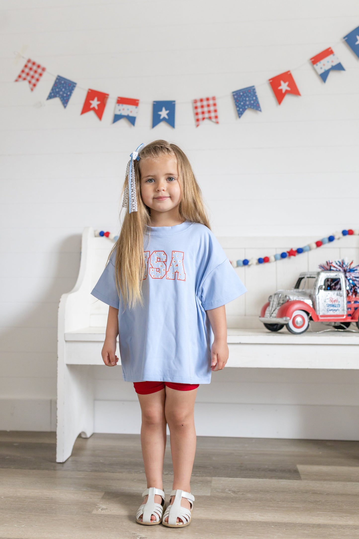 USA Daisy Oversized T-Shirt by Little Joy Co., product view 3