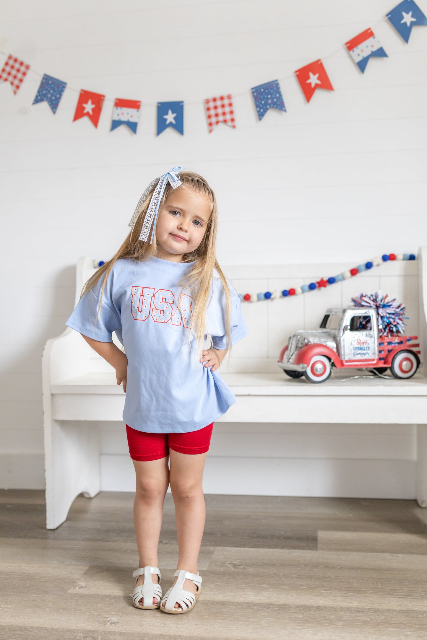 USA Daisy Oversized T-Shirt by Little Joy Co., product view 6