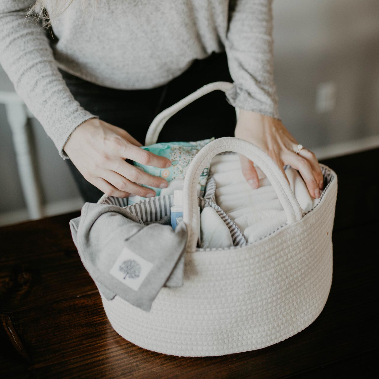 Rope Diaper Caddy by Parker Baby Co., product view 2