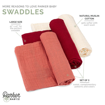 Rose Swaddle Set by Parker Baby Co., product view 3