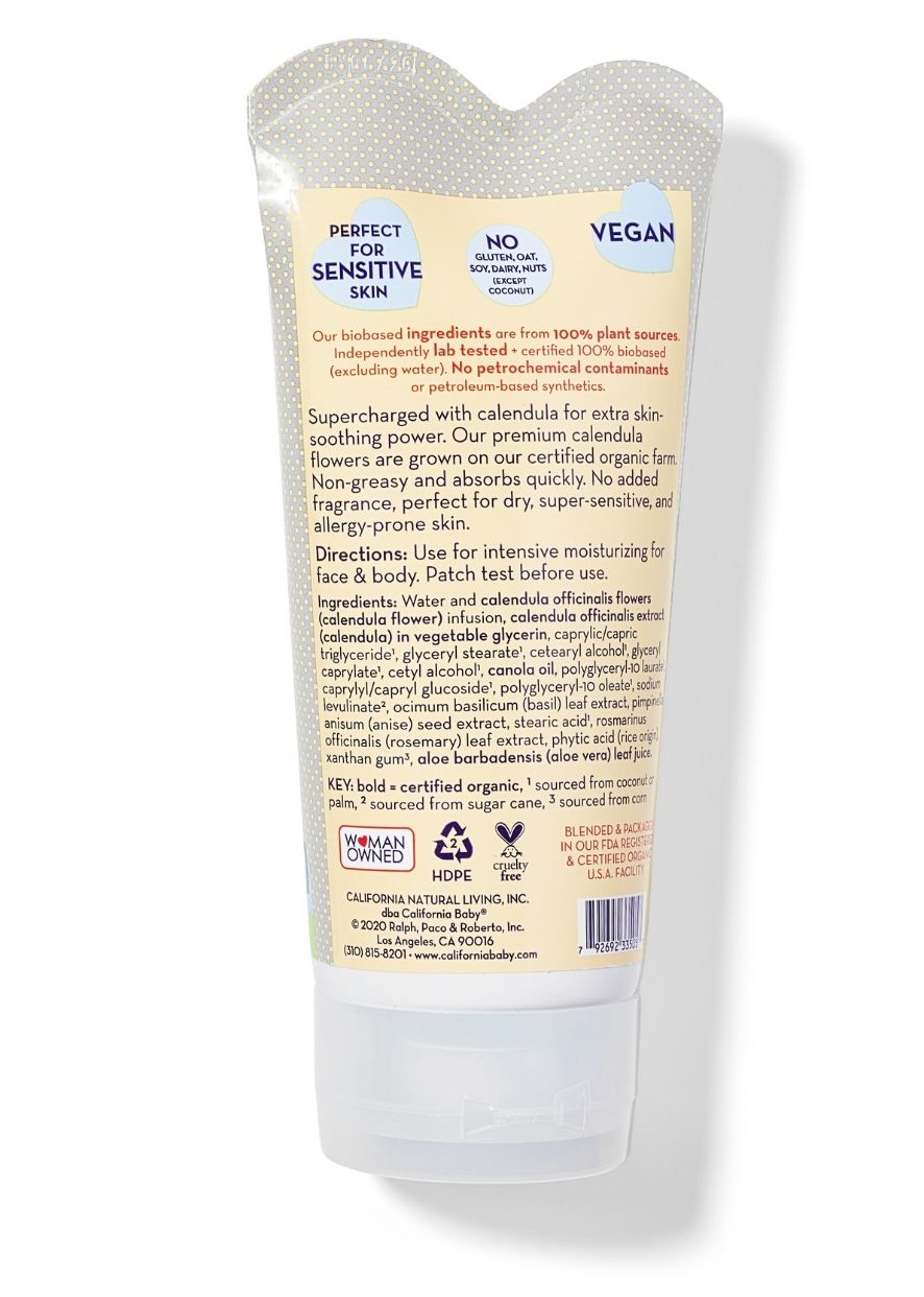 (No Fragrance) Super Sensitive™ Calendula Cream by California Baby, product view 4