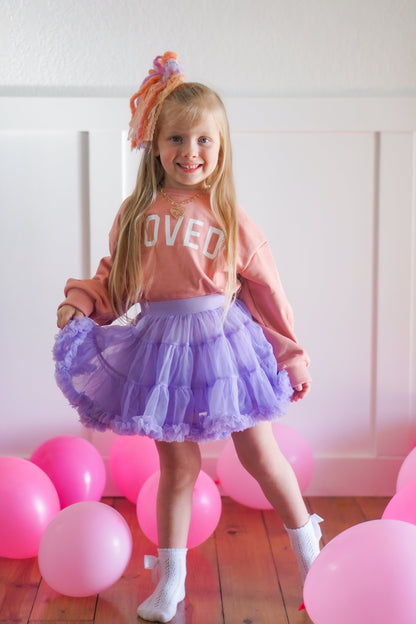 Loved Crewneck Sweatshirt - Red or Pink by Little Joy Co., product view 5