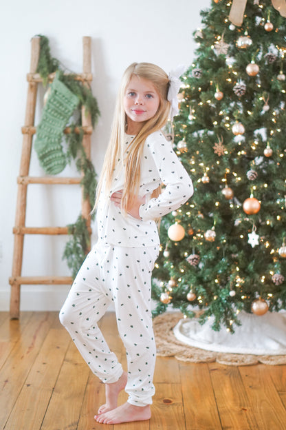 Tiny Trees Ribbed Bamboo 2pc Henley Pajamas by Little Joy Co., product view 6