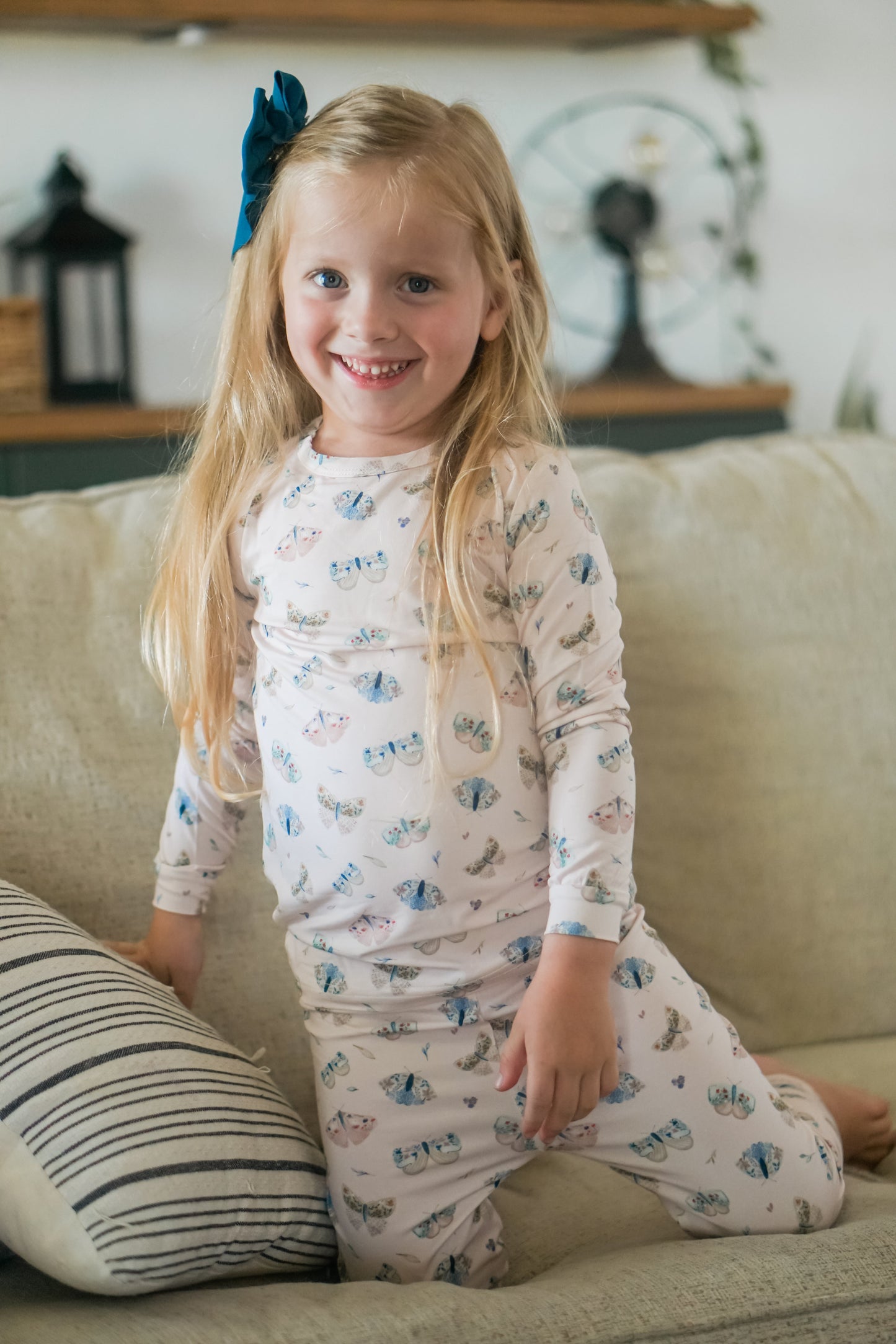 Luna Moths 2pc Bamboo Pajamas by Little Joy Co., product view 7