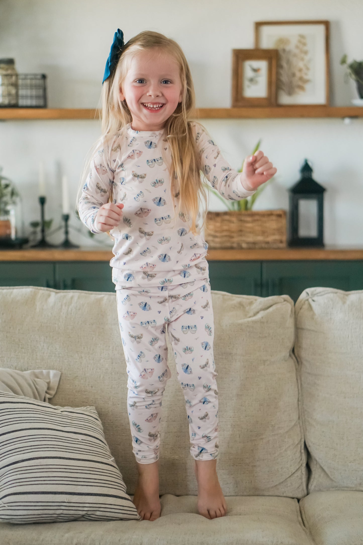 Luna Moths 2pc Bamboo Pajamas by Little Joy Co., product view 4