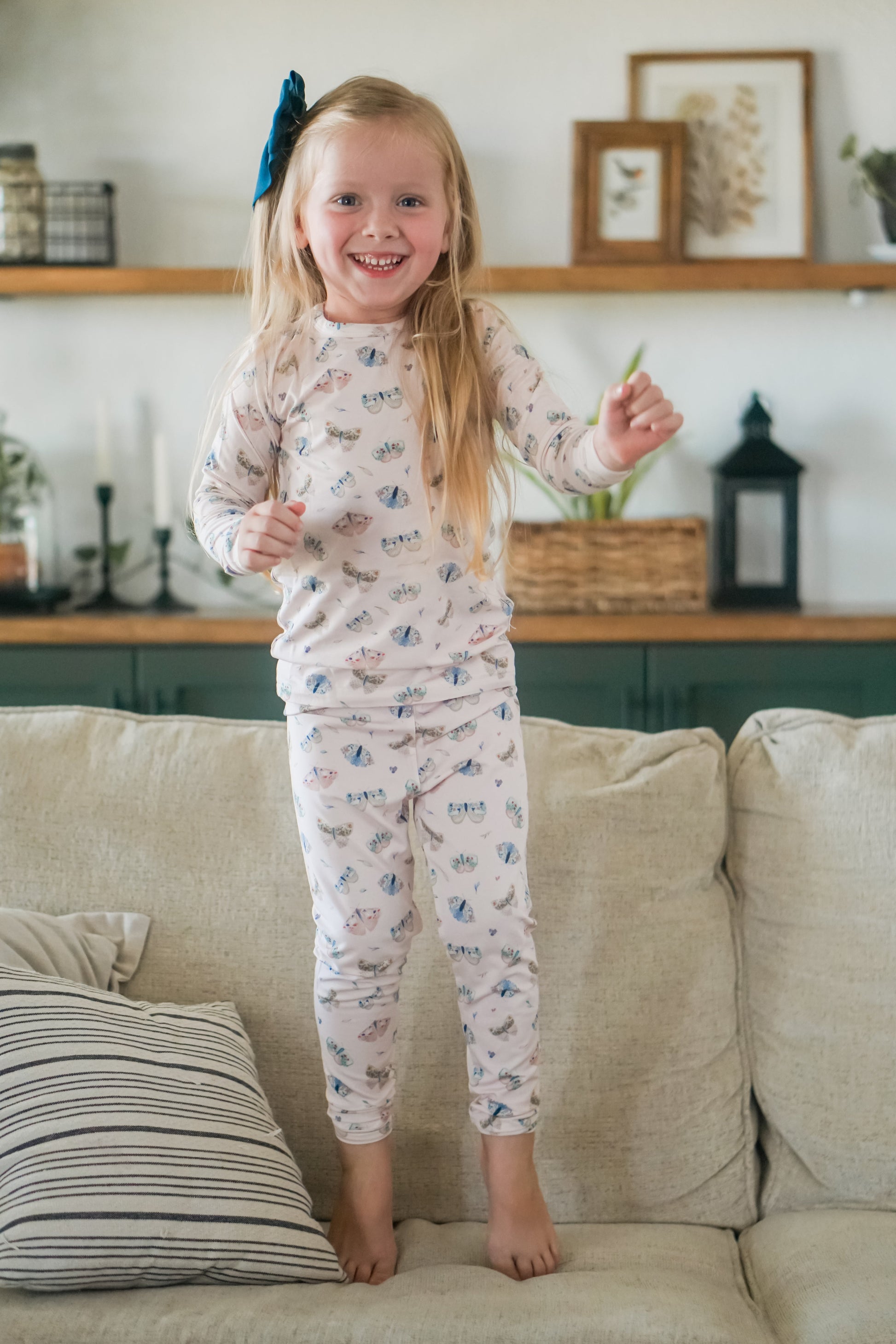 Luna Moths 2pc Bamboo Pajamas by Little Joy Co., product view 4
