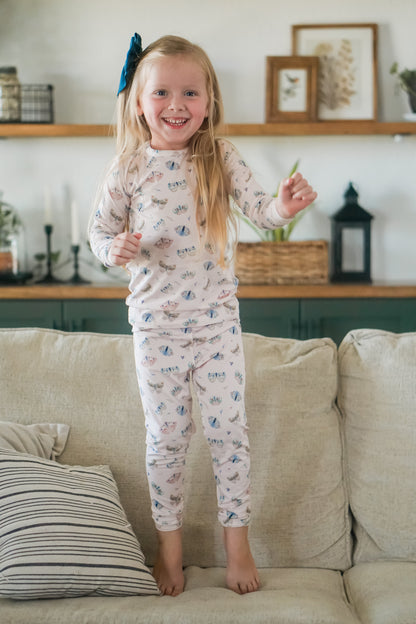 Luna Moths 2pc Bamboo Pajamas by Little Joy Co., product view 4