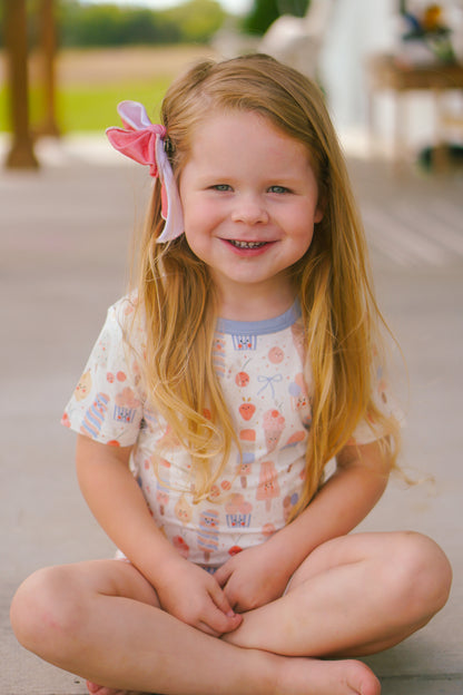 Sweet Summertime 2pc Bamboo Pajamas by Little Joy Co., product view 3
