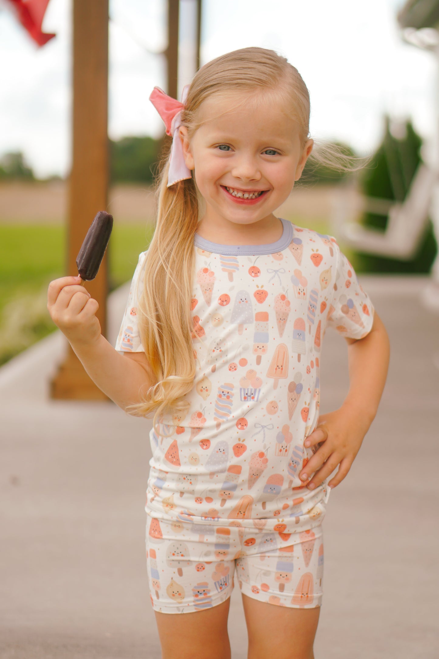 Sweet Summertime 2pc Bamboo Pajamas by Little Joy Co., product view 6